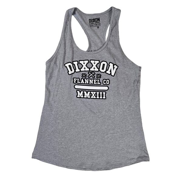 Dixxon Flannel Co Womens Gray Racer-back Tank Top XLarge - Picture 1 of 6